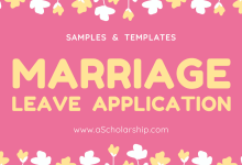 Application for Marriage Leave Format and Sample of Marriage Leave Application