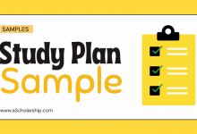 Study Plan Samples Writing Instructions for Scholarships Application