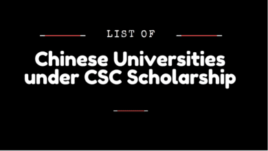 Chinese Universities under CSC Scholarship 2020