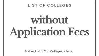 Forbes List of Top Colleges Without Application Fees 2020-2021