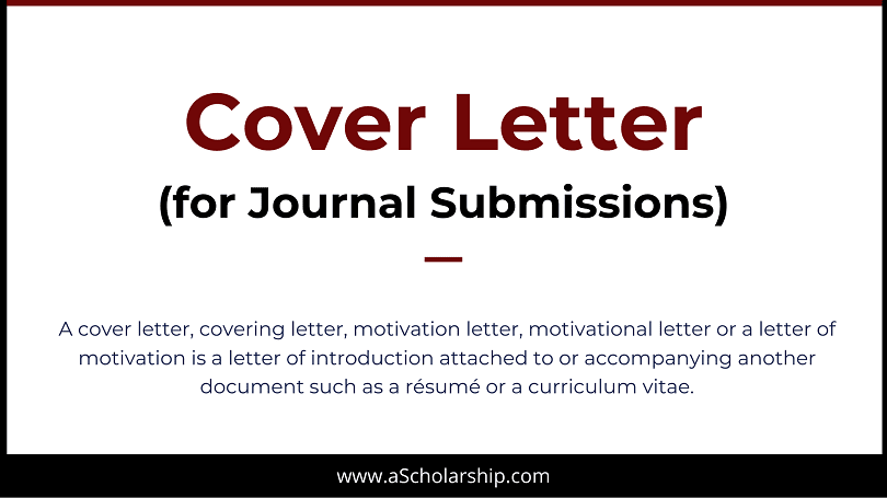 template cover letter journal