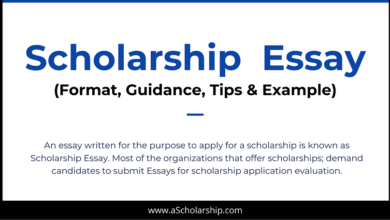 Scholarship Essay Format, Outline, Example, Sample