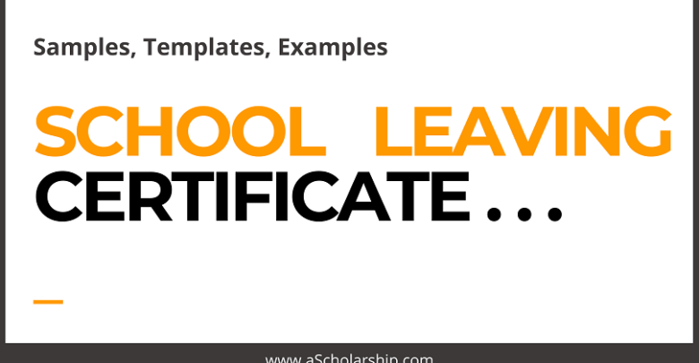 Application for School Leaving Certificate [With Samples, Templates and Examples]