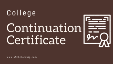 College Continuation Certificate Format, Sample, Example, Template Download
