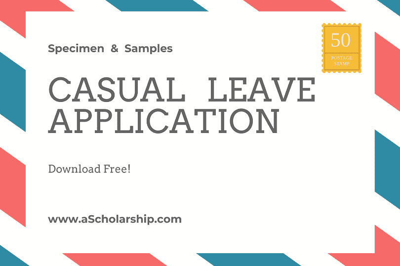 Application for Casual Leave Samples, Format, Template Download