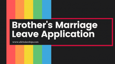 Leave Application for Brother Marriage Samples, Format, Template