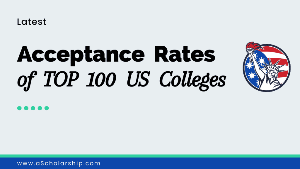Acceptance Rates of Top 100 US Colleges [Higher to Lower] Academic Session 2023 A