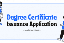 Degree Certificate Issuance Application Samples, Templates and Format