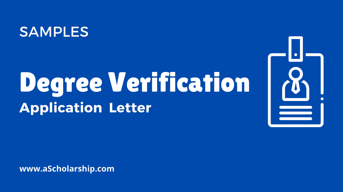 Degree Verification Application Samples, Template, and Format Download